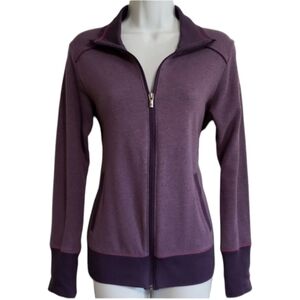 Columbia Women's Small Omni-Wick Full Zip Active Wear Sweatshirt Pockets Purple